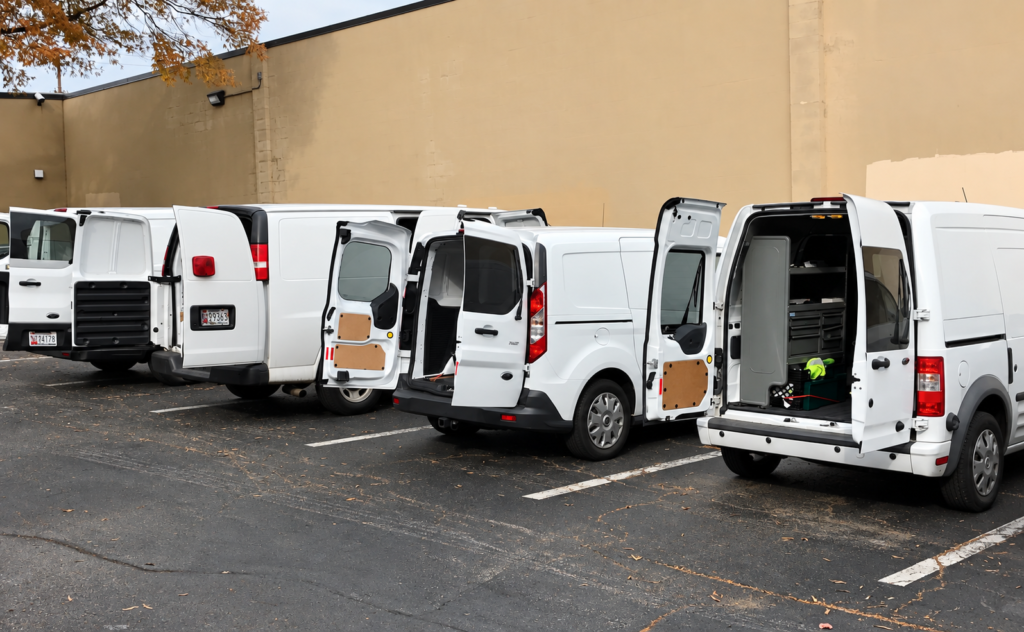 Mr. Locksmith service vans ready when you book a locksmith in Gaithersburg